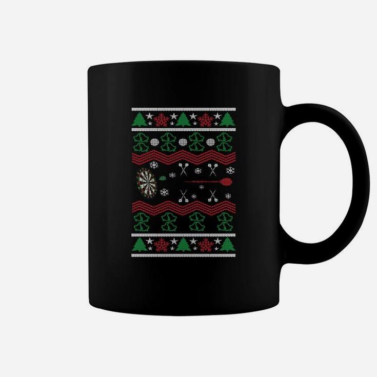 Festliches Herren Tassen, Weihnachts Ugly Sweater Design, Schwarz