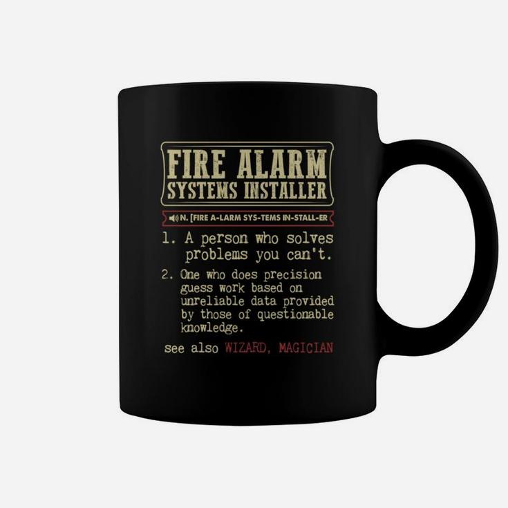 Fire Alarm Systems Installer Dictionary Term T-shirt Coffee Mug