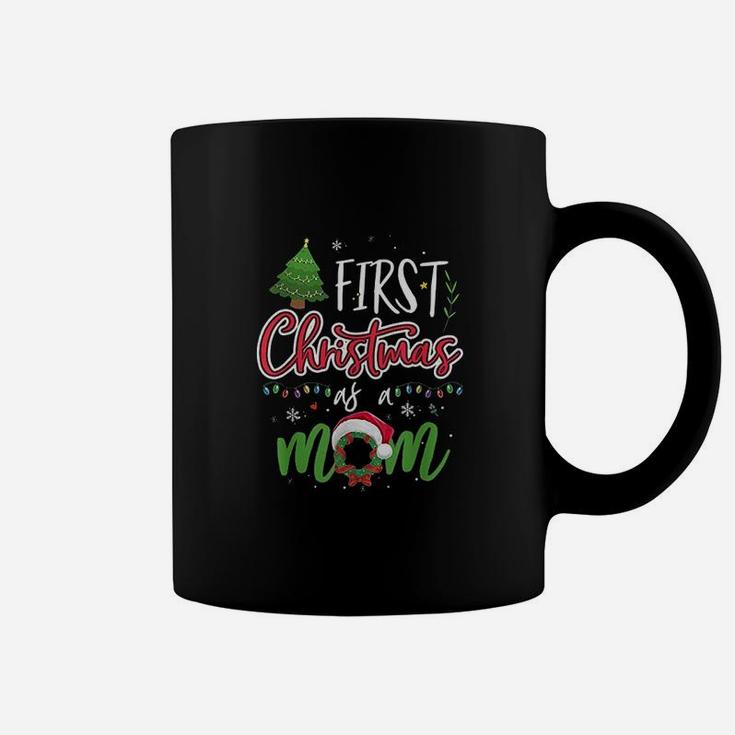 First Christmas As A Mom Funny New Mom Mommy Christmas Coffee Mug