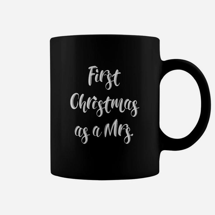 First Christmas As A Mrs. - Newlywed Christmas Shirt Coffee Mug