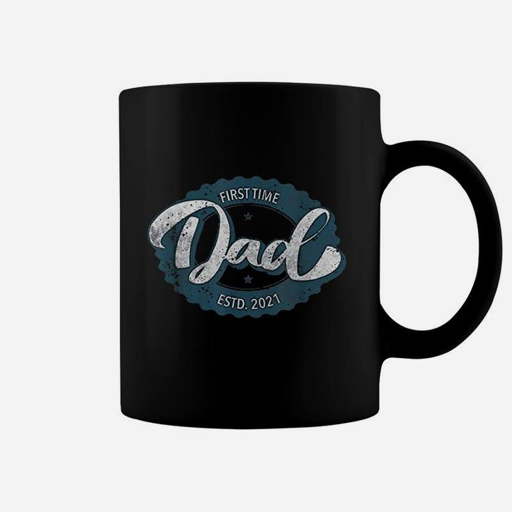 First Time Dad Promoted To Daddy Est 2021 Coffee Mug