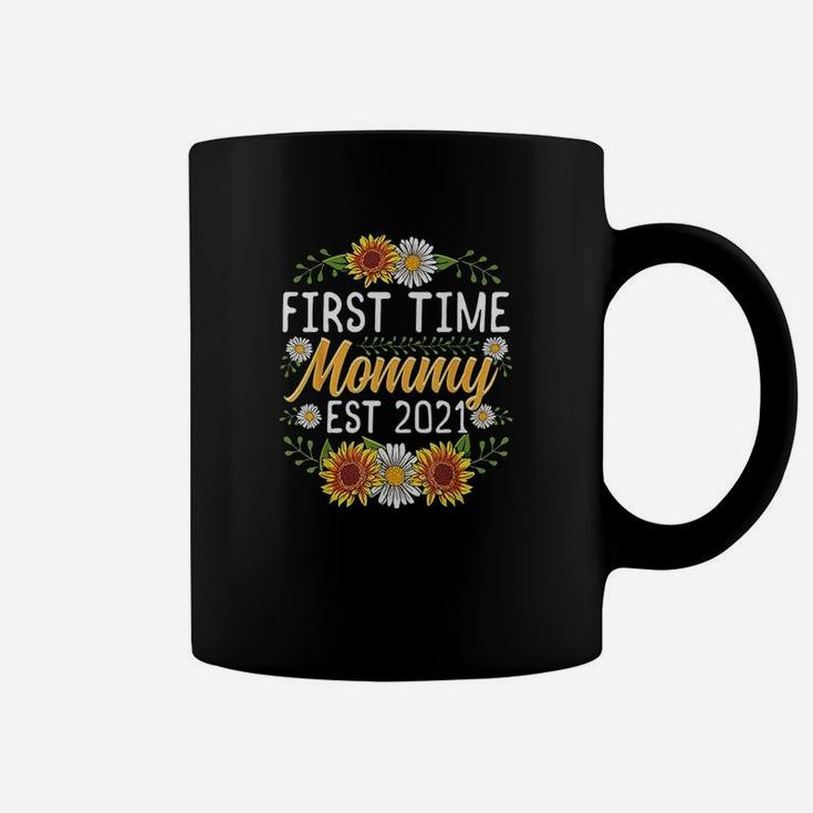 First Time Mommy Est 2021 Sunflower Gifts New Mommy Coffee Mug
