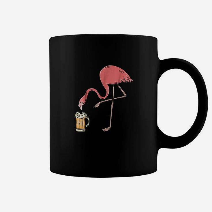 Flamingo Drinking Beer Funny Pink Flamingo Coffee Mug