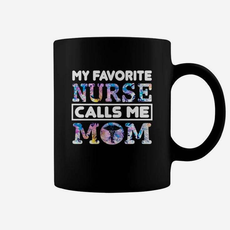 Flower My Favorite Nurse Calls Me Mom Coffee Mug