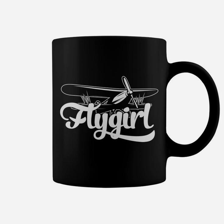 Flygirl Vintage Flight Attendant Pilot Job Title Gift Coffee Mug