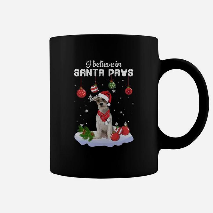 Fox Terrier I Believe In Santa Paws Christmas Shirt Coffee Mug