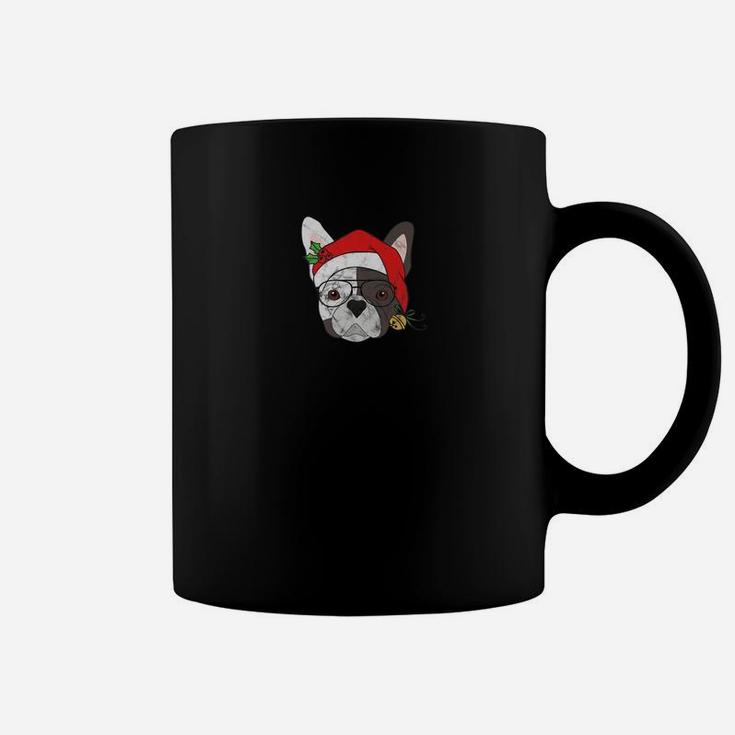 Frenchie Santa Christmas Distressed French Bulldog Coffee Mug