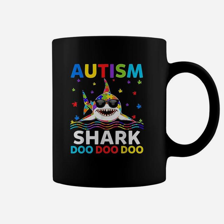 Funny Autism Shark Puzzle Awareness Day Cute Coffee Mug