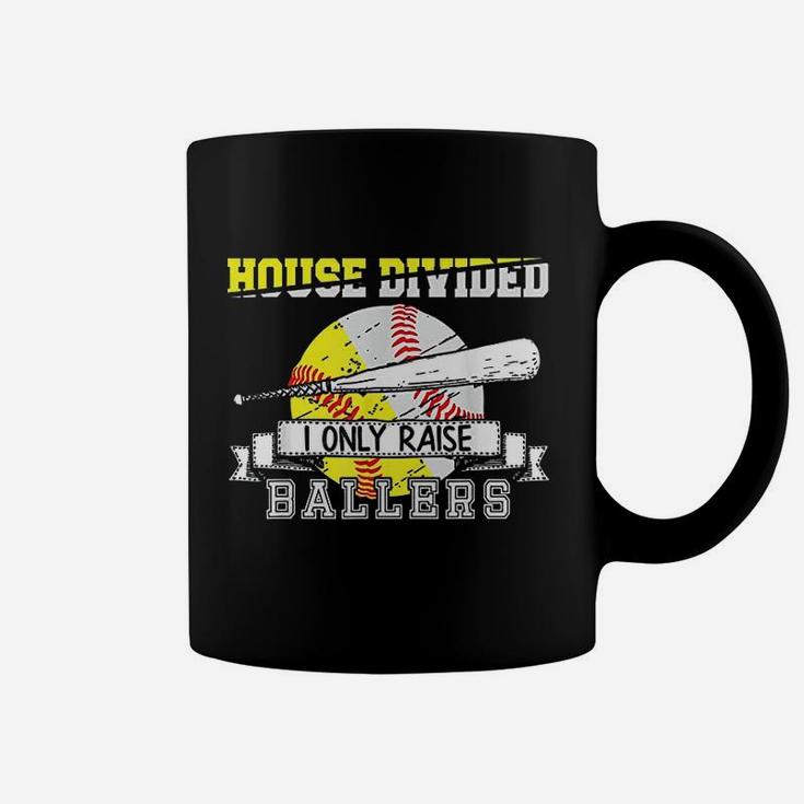 Funny Baseball Softball Divided House Ball Mom Coffee Mug