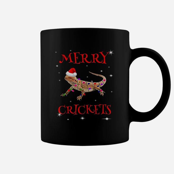 Funny Bearded Dragon Christmas Merry Crickets Gift Coffee Mug