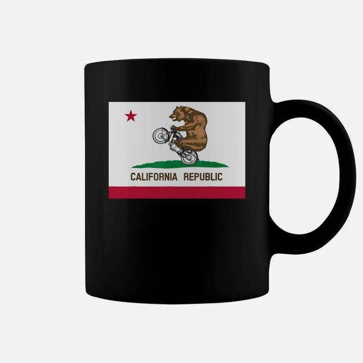 Funny California Flag Style Bear Wheelie T-shirt Coffee Mug