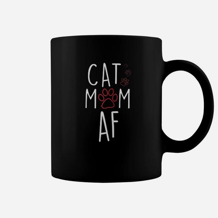 Funny Cat Mom Af Crazy Cat Lady Meme Coffee Mug