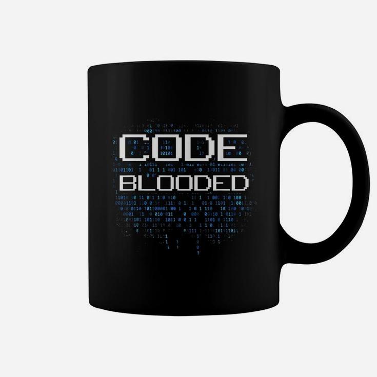 Funny Computer Geek Programmer Code Blooded Coffee Mug