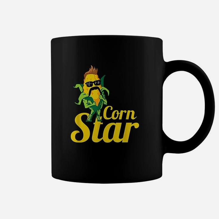 Funny Corn Star Sunglasses Mustache Maize Coffee Mug