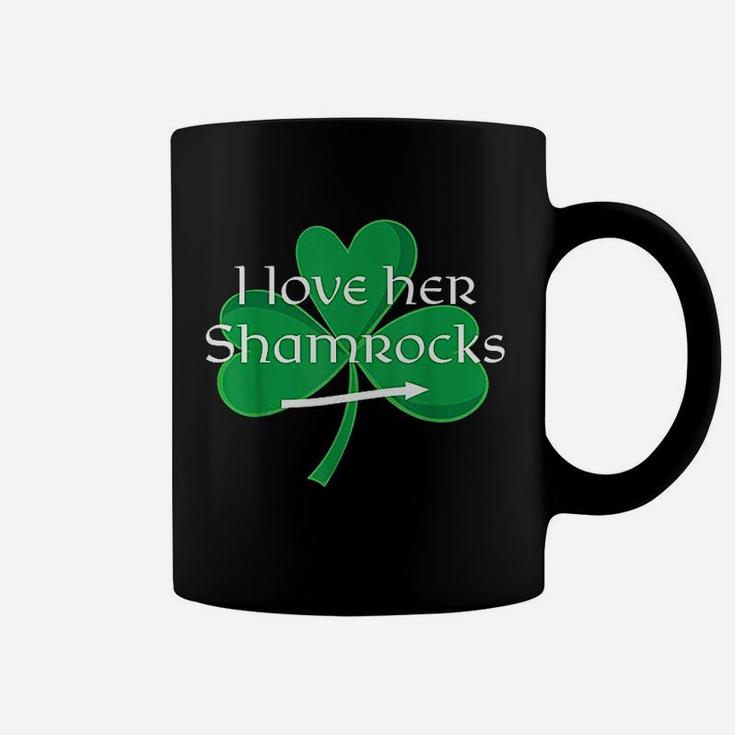 Funny Couples St Patricks Day I Love Her Shamrocks Coffee Mug