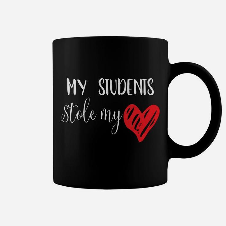 Funny Cute Teacher Happy Valentine Day Pink Heart Coffee Mug