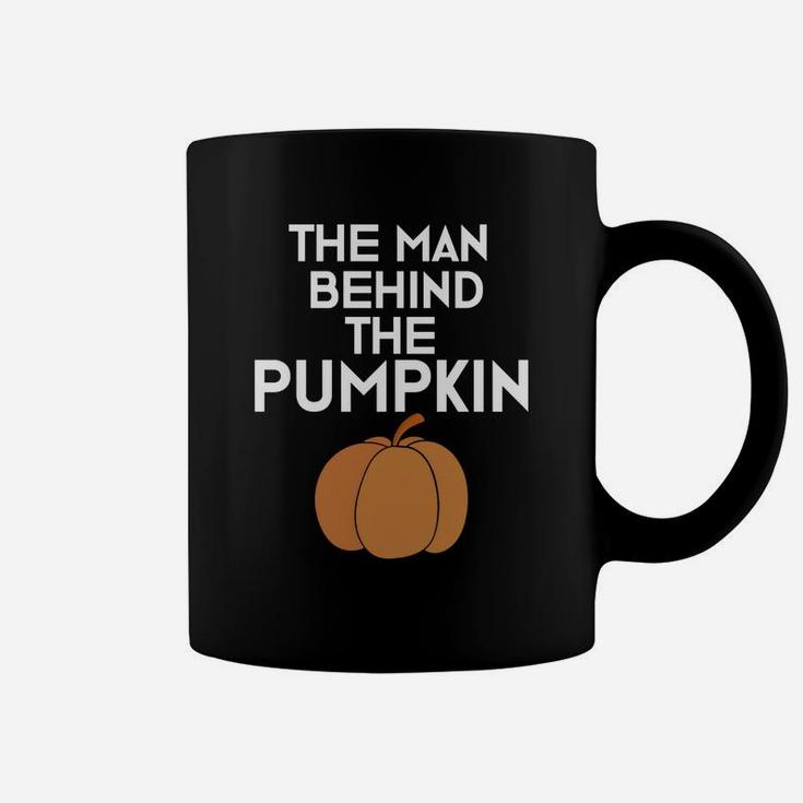 Funny Dad To Be Halloween T-shirt The Man Behind The Pumpkin Coffee Mug