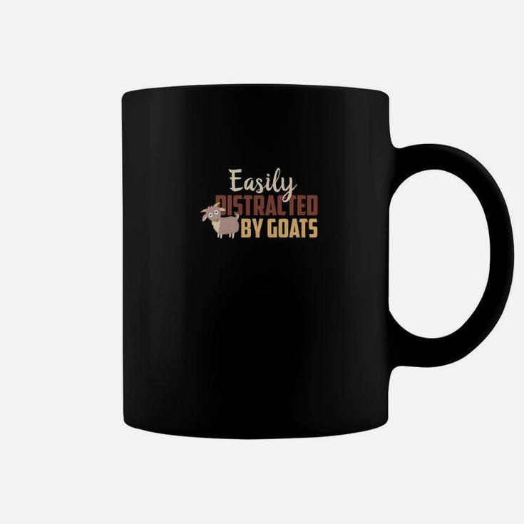 Funny Easily Distracted Goats Gift Idea For Mom Dad Coffee Mug