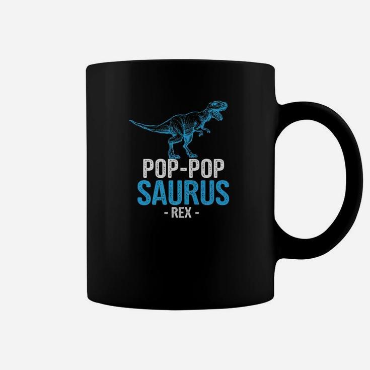 Funny Fathers Day Gift For Grandpa Poppop Saurus Rex Premium Coffee Mug