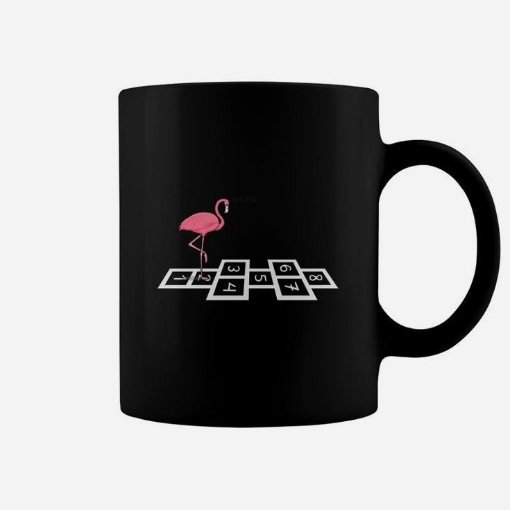 Funny Flamingo Hopscotch Coffee Mug