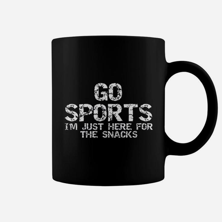 Funny Game Day Quote Go Sports I Am Just Here For The Snacks Coffee Mug