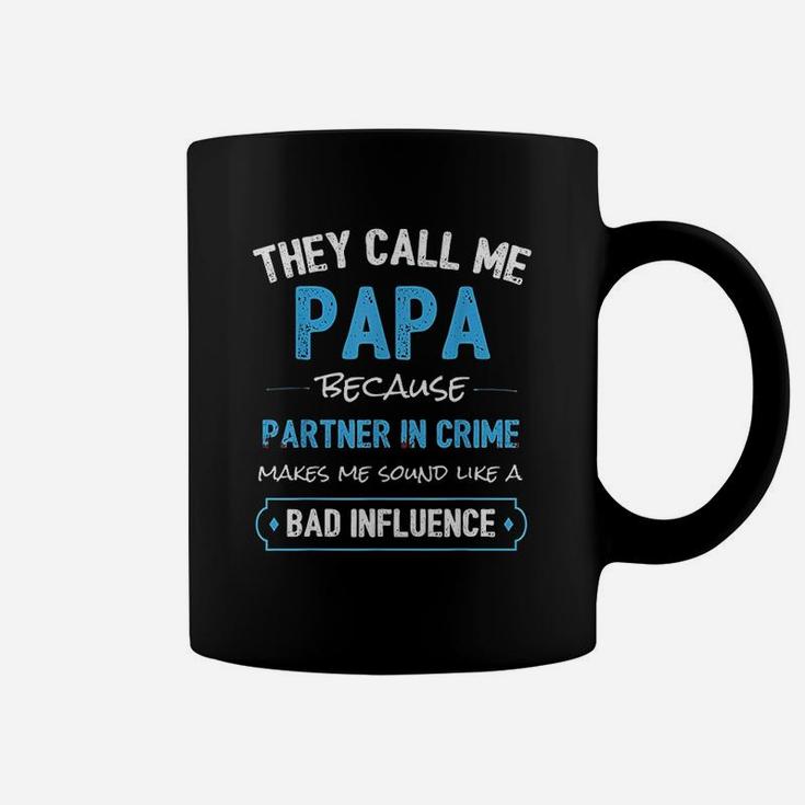 Funny Grandpa Gifts Papa Partner In Crime Coffee Mug