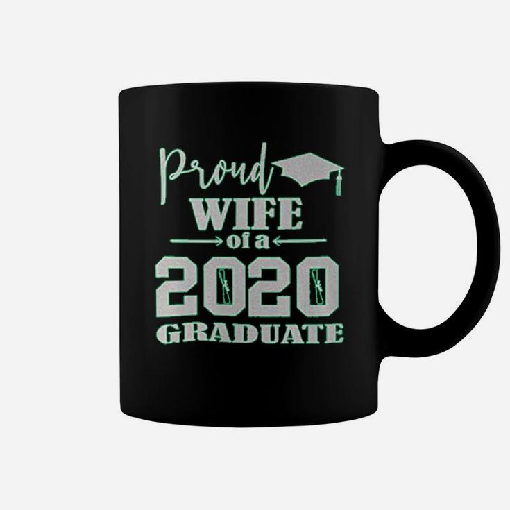 Funny Graphic Proud Wife Of A 2020 Graduate Graduation Class Senior Coffee Mug