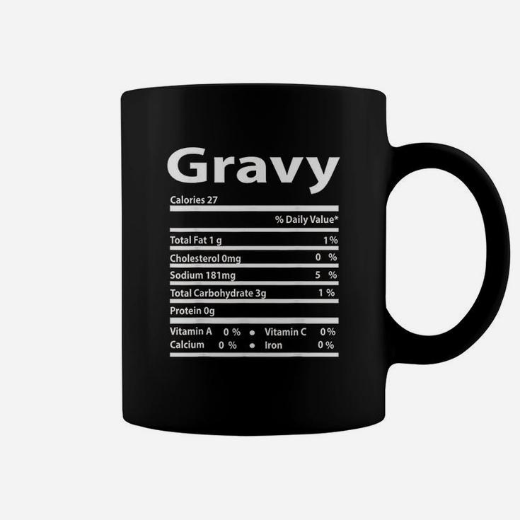 Funny Gravy Nutrition Fact Gift For Thanksgiving Christmas Coffee Mug