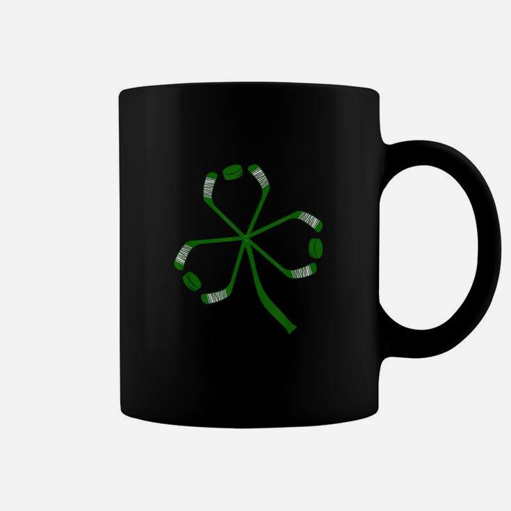 Funny Hockey Patrick's Day Shamrock Hockey Irish Coffee Mug