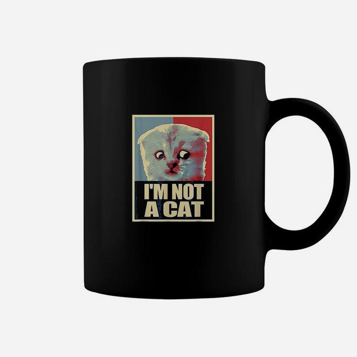 Funny Im Here Live Im Not A Cat Meme Zoom Humor Gifts Coffee Mug - Seseable