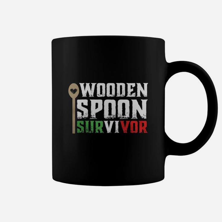 Funny Italian Shirts - Wooden Spoon Survivor Teeshirt Coffee Mug