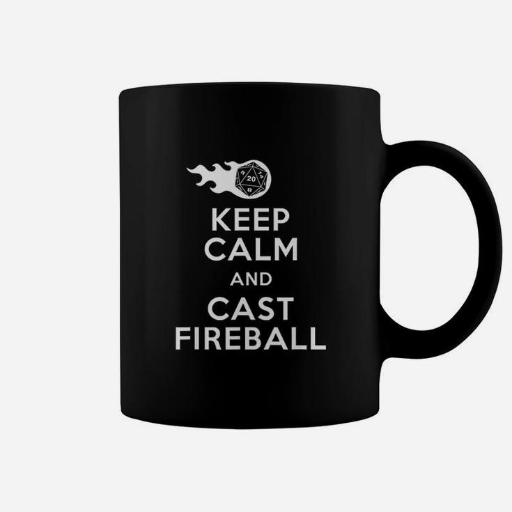 Funny Keep Calm Fireball Dungeon Dragons Gaming Coffee Mug
