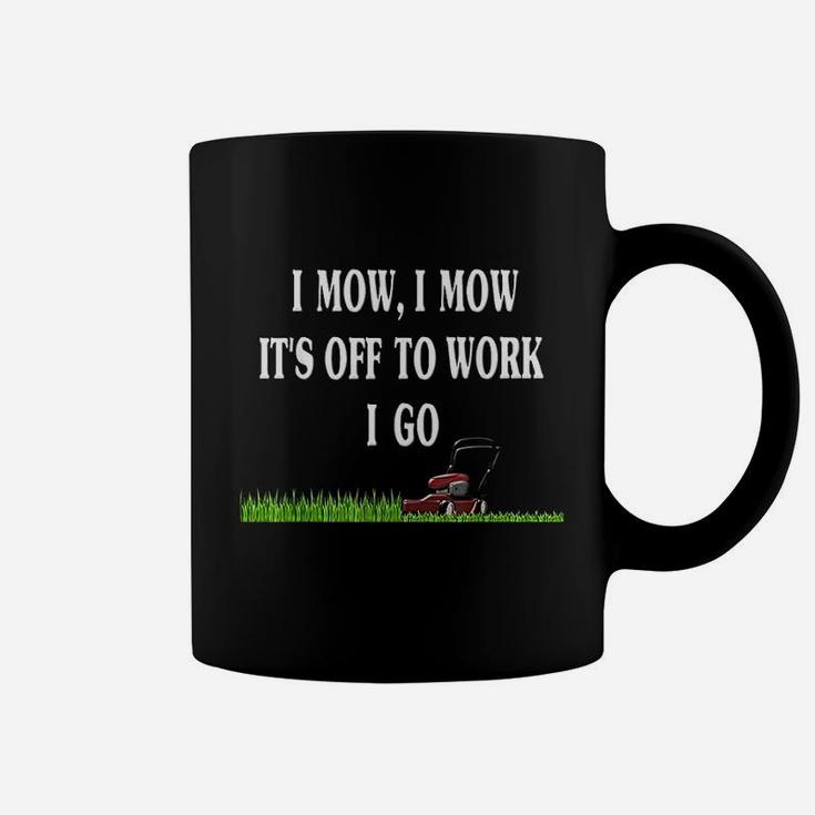 Funny Lawn Mowing Mower Grass Cutting Gardener Gifts Coffee Mug Seseable
