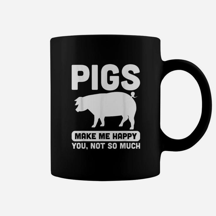 Funny Pigs Make Me Happy Design For Pig Farmers Coffee Mug