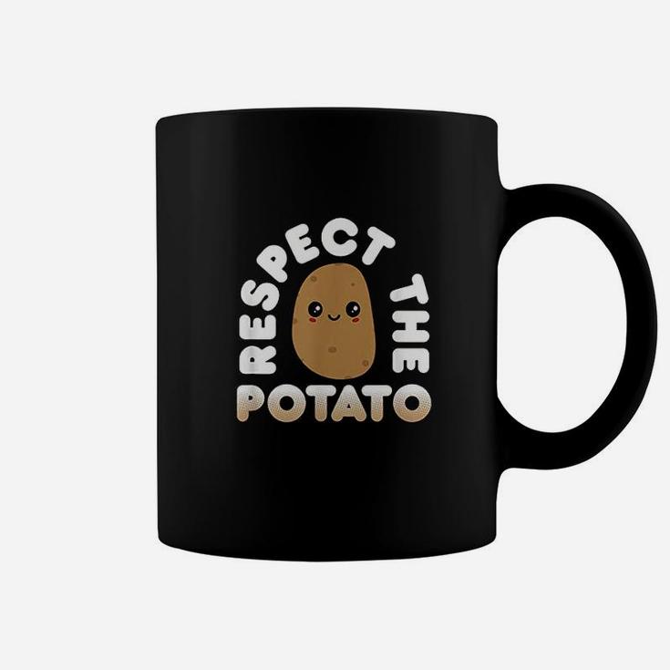 Funny Potato Gift Cute Kawaii Style Respect The Potato Coffee Mug