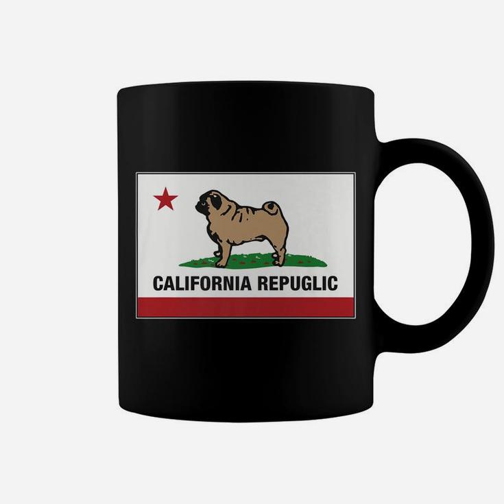 Funny Pug California Repuglic California Cali Coffee Mug