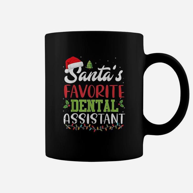 Funny Santas Favorite Dental Assistant Christmas Santa Coffee Mug