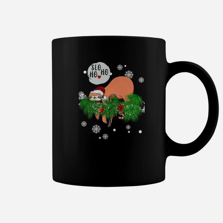 Funny Sloth Christmas Merry Slothmas Slo Ho Ho Gift Coffee Mug