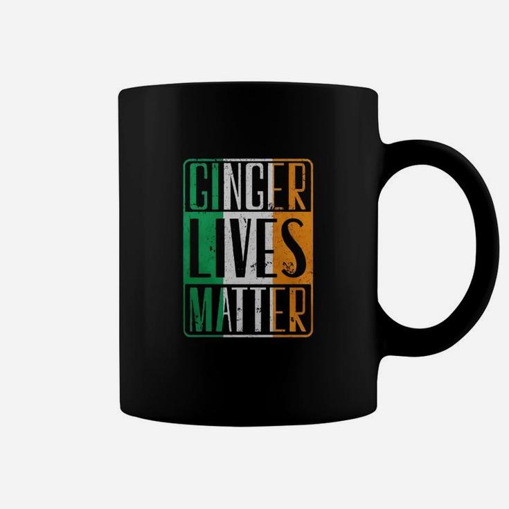 Funny St Patricks Day Ginger Shirt Gift Irish Flag Women Men Coffee Mug