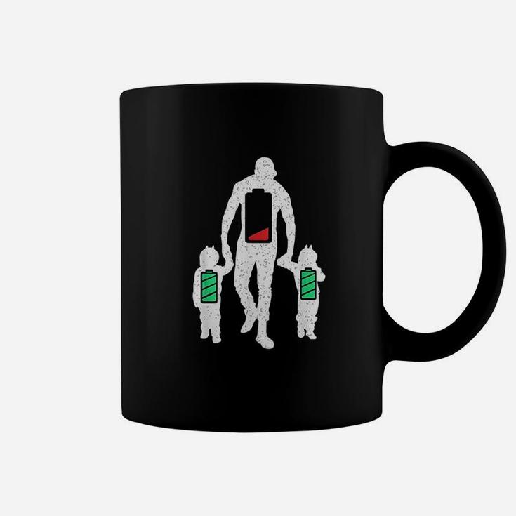Funny Tired Twin Dad Low Battery Full Charge Coffee Mug