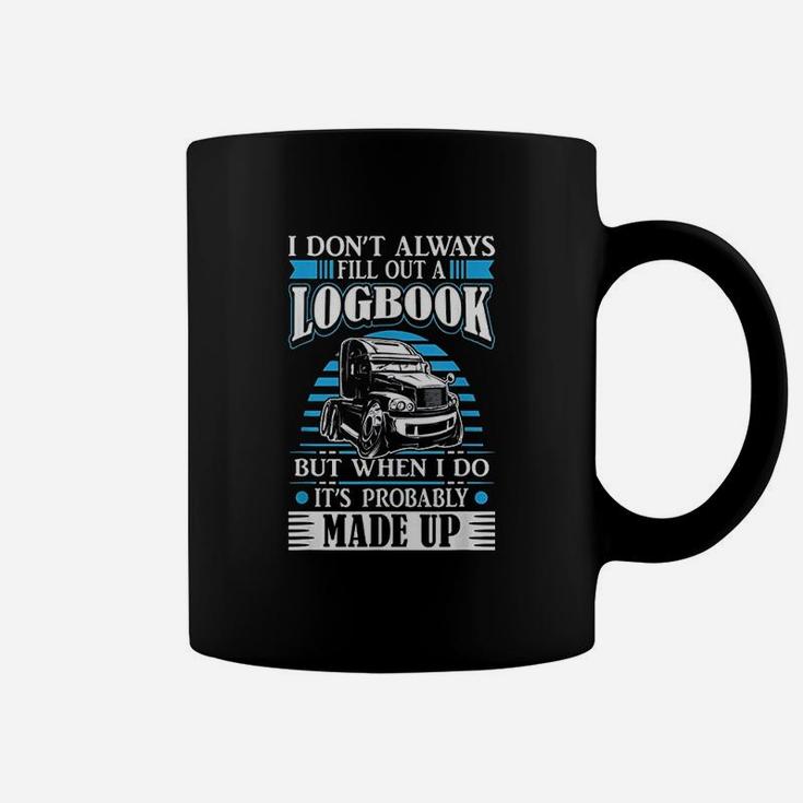 Funny Trucker Logbook Truck Driving On The Road Tractor Coffee Mug