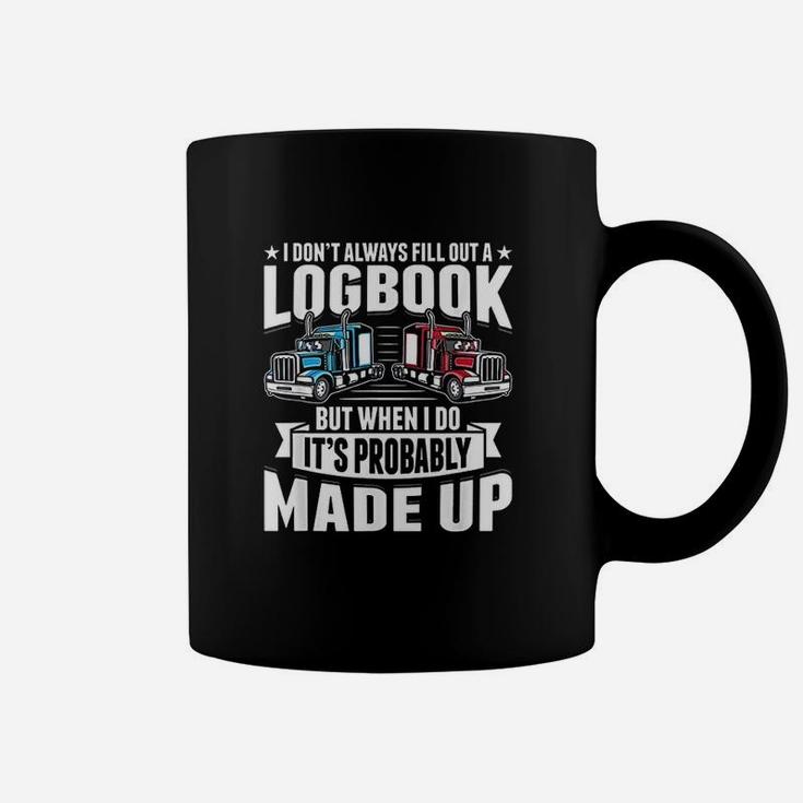 Funny Trucker Logbook Truck Driving Tractor Trailer Coffee Mug