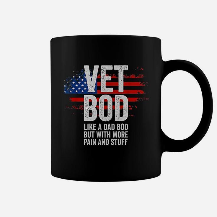 Funny Veteran American Vet Bod Like Dad Bod Coffee Mug