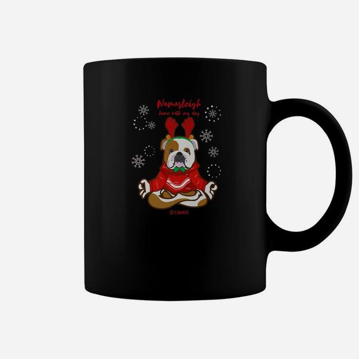 Funny Yoga Christmas Dog Shirt English Bulldog Lover Shirt Coffee Mug