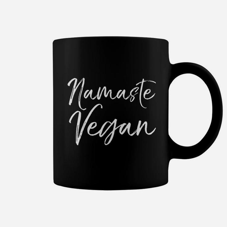 Funny Yoga Pun Vegan Joke Gift Yoga Exercise Namaste Vegan Coffee Mug