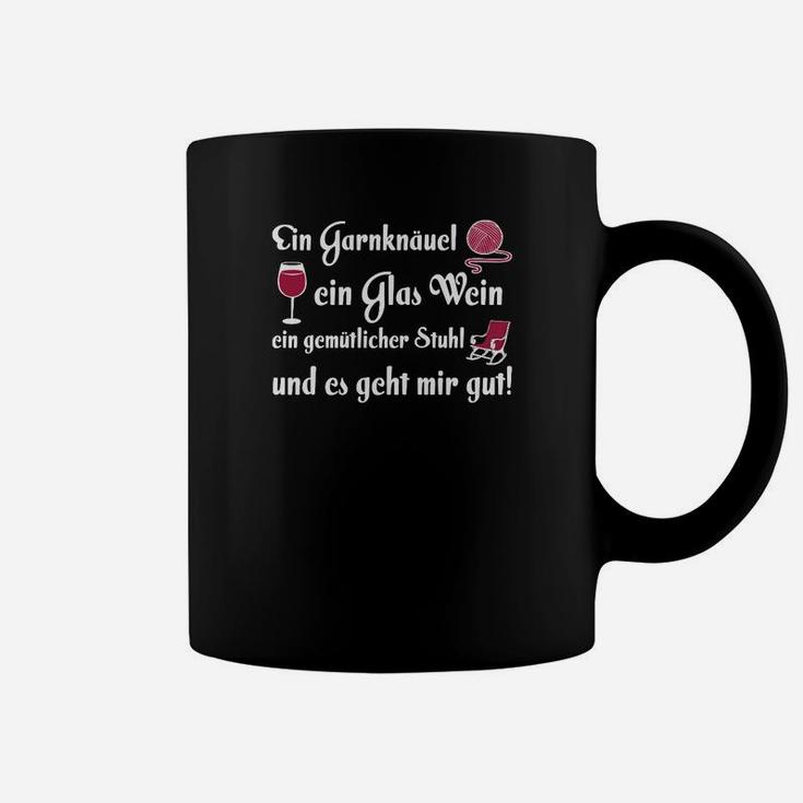 Garnknäuel & Wein Gemütliches Stricken Tassen, Limitierte Edition
