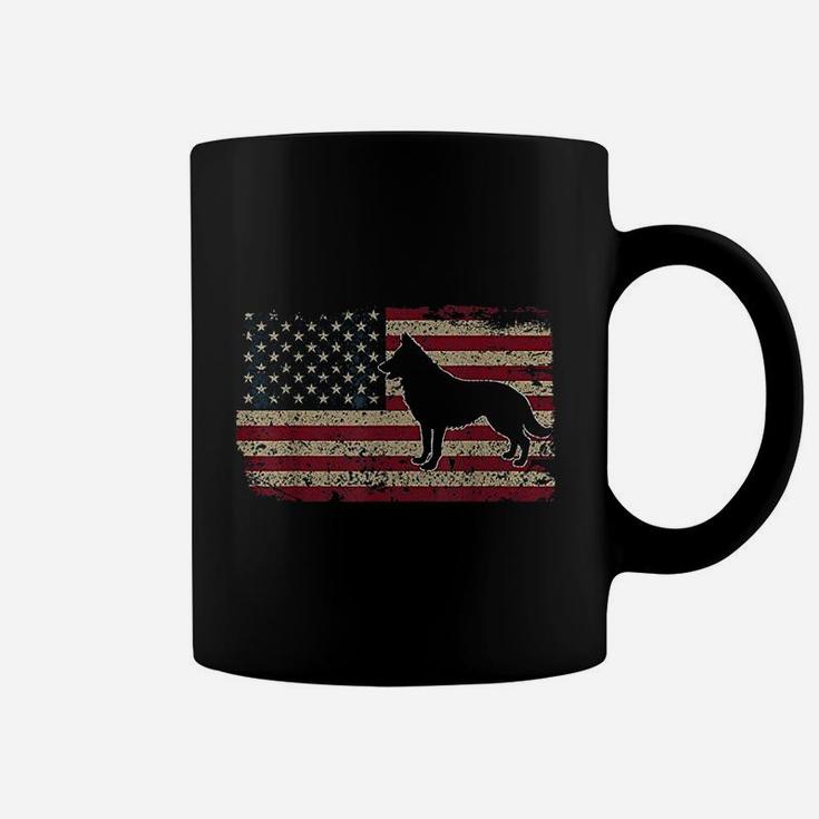German Shepherd America Flag Patriotic Dog Lover Gift Coffee Mug
