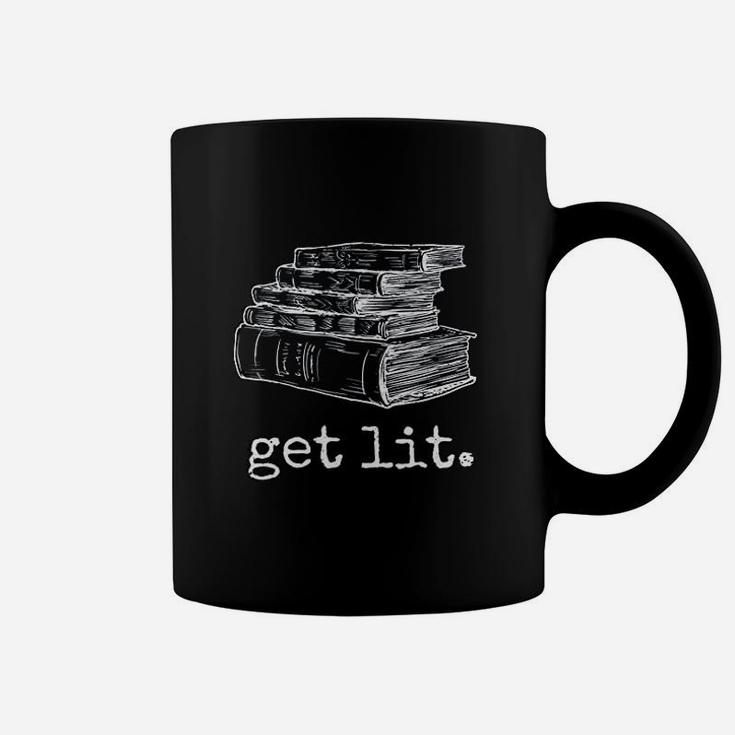 Get Lit With Books Funny Meme Coffee Mug
