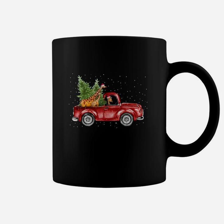 Giraffe Christmas Car Christmas Tree Coffee Mug