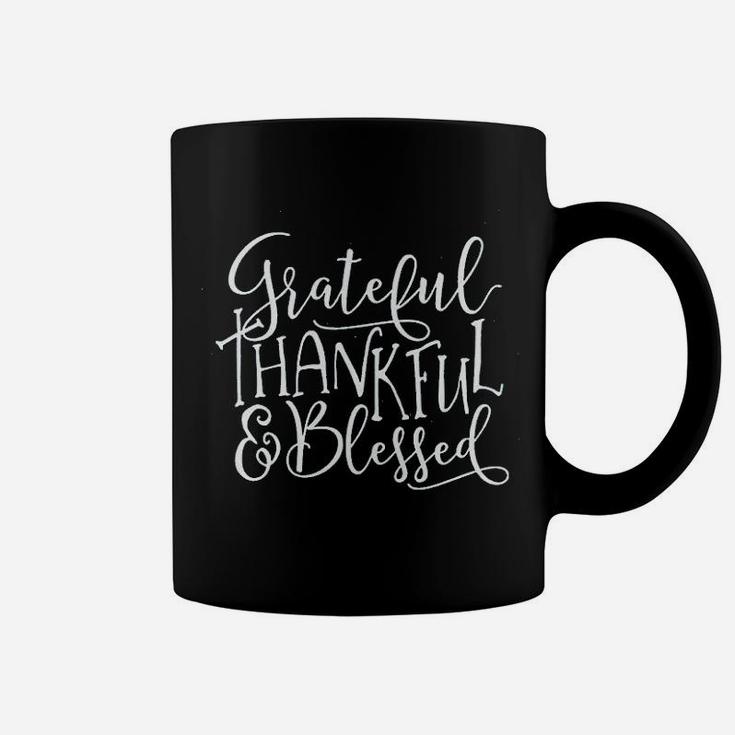 Grateful Thankful Blessed Thanksgiving Funny Coffee Mug